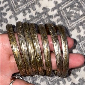 Gold bangle bracelets